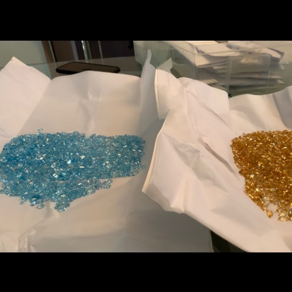 BLUE YELLOW PINK SMOKY TOPAZ GENUINE-STONES WOW!! - Picture 3 of 5